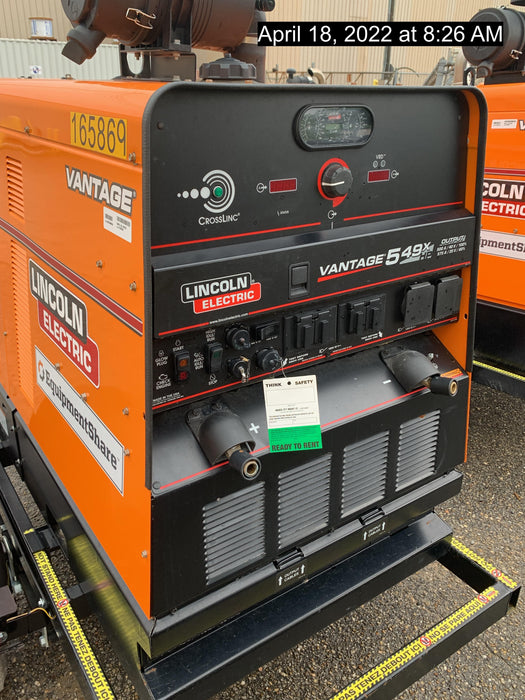 2021 Lincoln Electric Vantage 549X Ready Pak 3, ORANGE (includes trailer, cable rack, fender light kit)