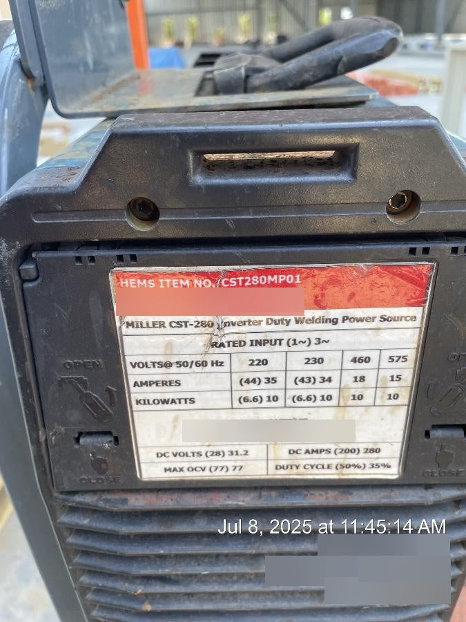 2022 MILLER ELECTRIC CST-280