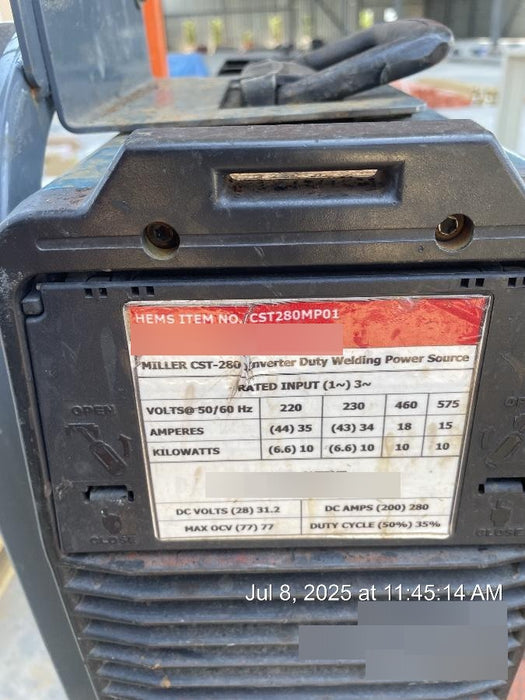 2022 MILLER ELECTRIC CST-280