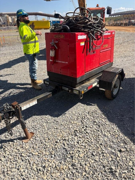 2024 Shindaiwa DGW400MDL Kubota D902 Engine, 23 HP, Dual Op Welder, Wire, Arc, Droop Stick, Tig, and CC Stick Functionality, Simulphase, 3 Phase and 1 Phase Gen Output, Single Axle NB Trlr, Slr Trckl Chrg 12V 12W, Fire Ext