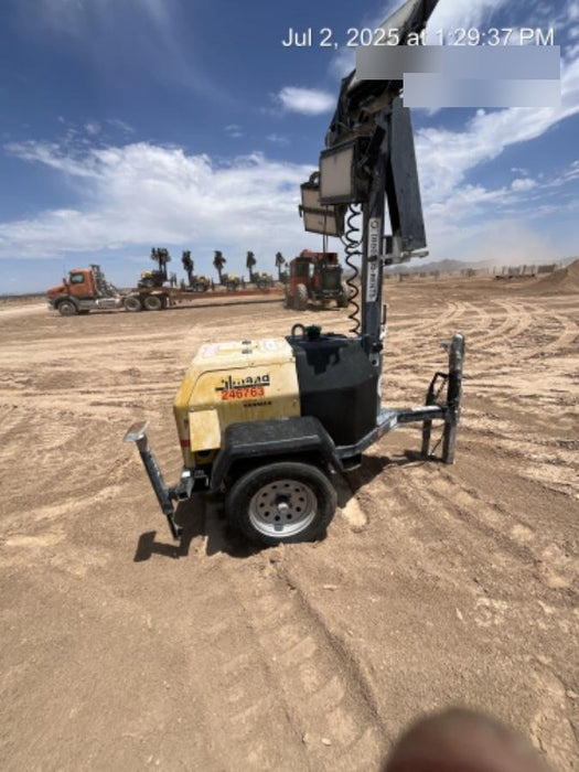 2022 Allmand NLV3GR (4) LED Light Fixture 350W, 23' Vertical Mast, 3kW Prime, Towable, ES Decals, T3