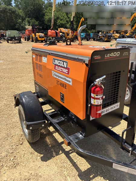 2022 Lincoln Electric LE400 Kubota V1505, Trlr, Cable Rack, Light Kit, ES Decals, T3