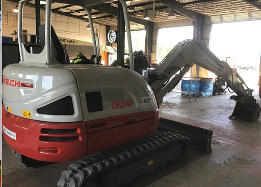 2019 Takeuchi TB240 Takeuchi TB240 Canopy w/Rubber Tracks, Auxiliary Hydraulics, Manual QC, Hydraulic Thumb, 12/18/24" Buckets