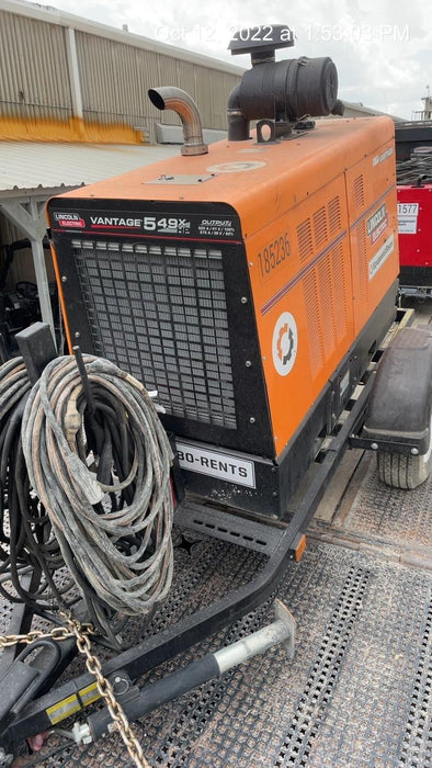 2021 Lincoln Electric Vantage 549X Ready Pak 3, ORANGE (includes trailer, cable rack, fender light kit)