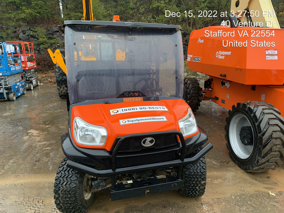 2022 Kubota RTV-X1140W-H Plastic Canopy, Windshield Acrylic Clear, LED Strobe Light, Wire Harness Kit, Back up Alarm