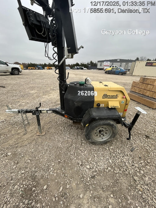 2022 Allmand NLV3GR (4) LED Light Fixture 350W, 23' Vertical Mast, 3kW Prime, Towable, ES Decals, T3