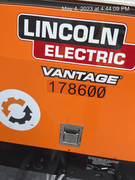 2021 Lincoln Electric Vantage 322 Vantage 322 Ready Pak 3 w/ Decals, ORANGE (includes trailer, cable rack, fender light kit) NO Telematics