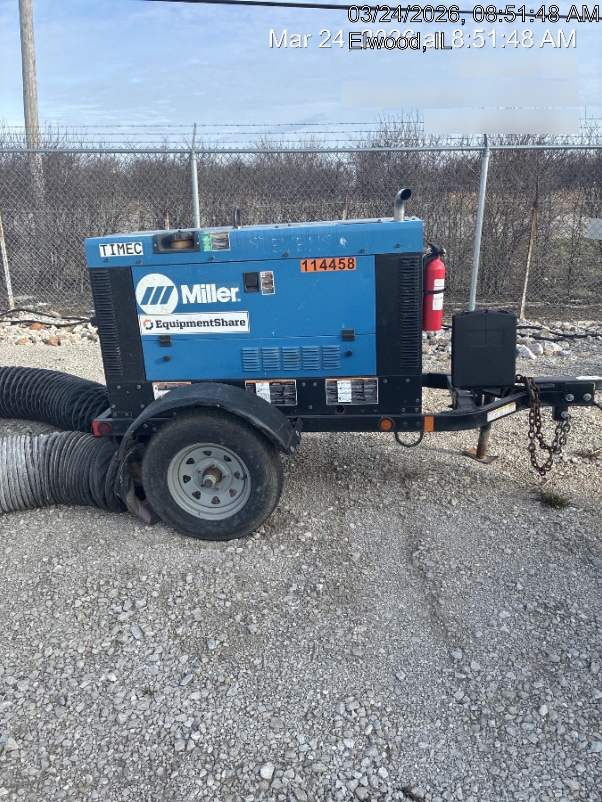 2020 Miller Electric BIG BLUE 400 Trailer Mounted Welder