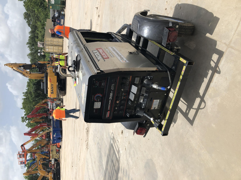 2019 Lincoln Electric Vantage 322 Welder Ready-Pak 3, Two wheel trailer, Fender and Light kit, Cable Rack