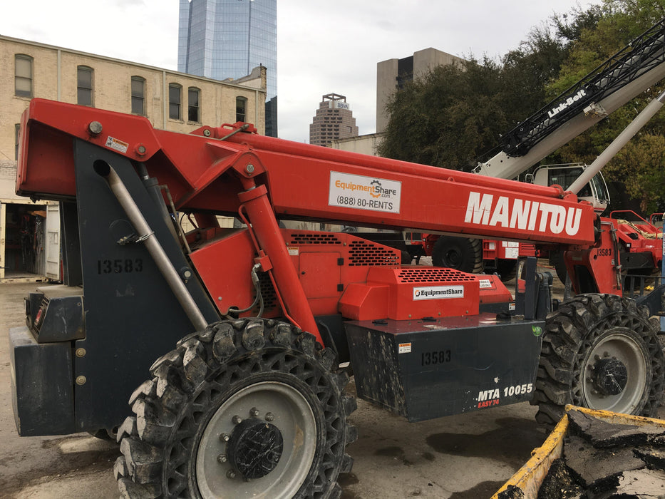 2018 Manitou MTA10055 MTA10055 - 74 HP T4, Canopy, Worklights/Strobe, Beacon, 66" Carriage, 60" Forks, Solid Tires, Lift Hook, Aux Hydraulics