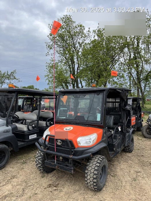 Kubota RTV-X1140W-H 4wd Utility Cart, LED Strobe, Windshield Tempered Glass, Pastic Canopy, Wire Harness Kit, Backup Alarm