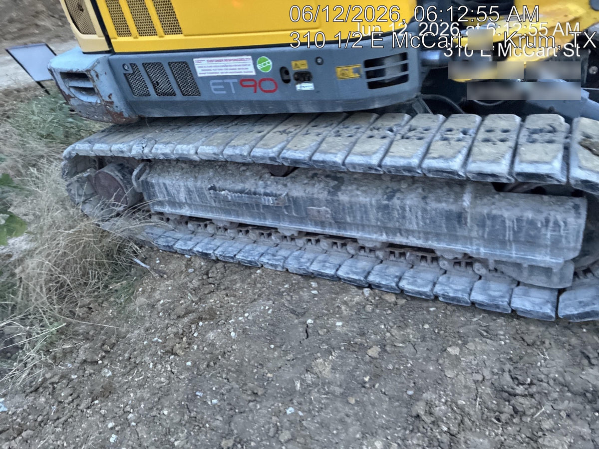 Wacker Neuson ET90 Enclosed Cab, Hybrid Tracks, Long Dipperstick, Bucket