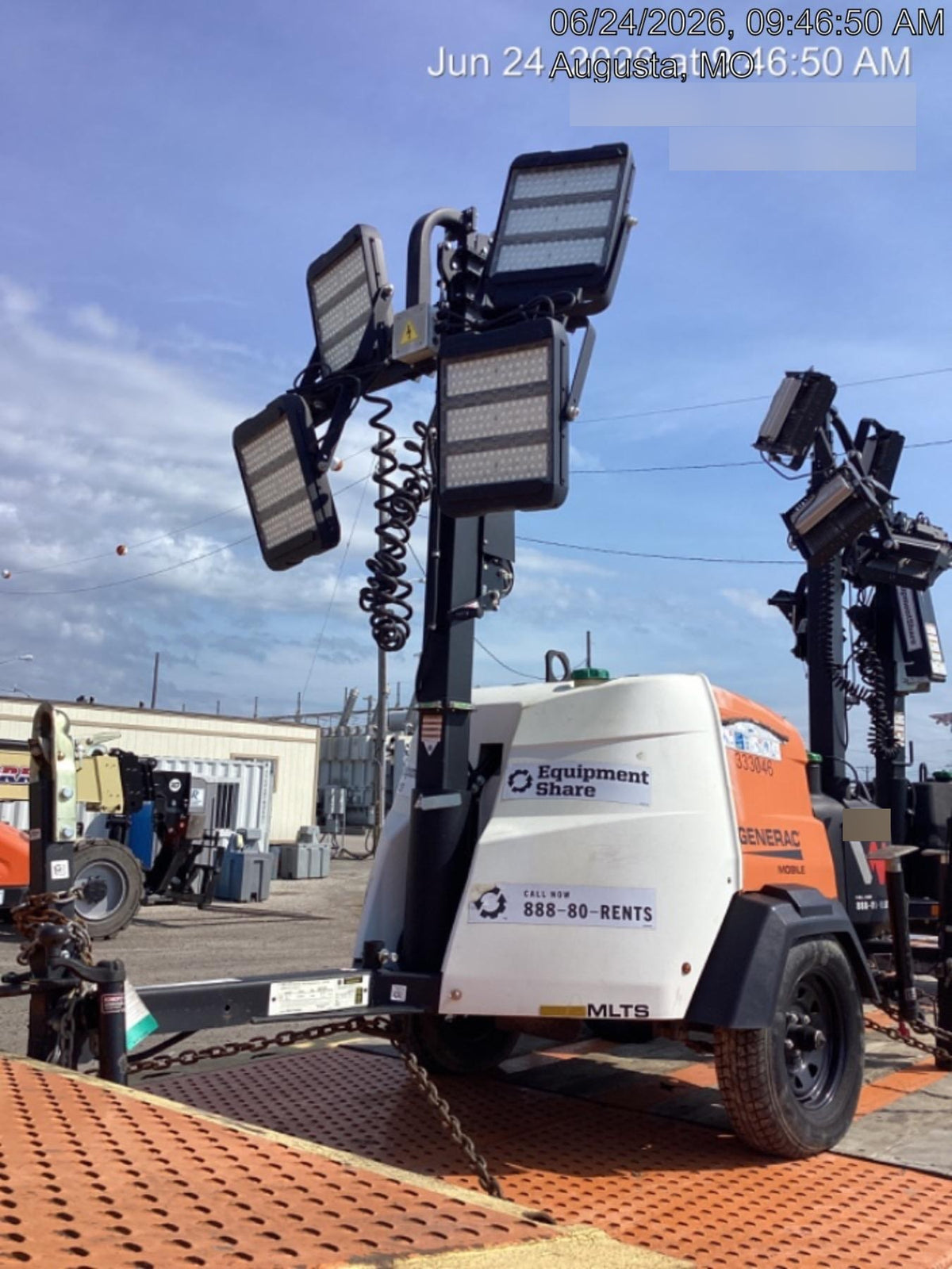 2023 Generac MLT2 Diesel, Flex Switch 120V Input, Powerzone Controller, (4) 320W LED Lights, 4kW Generator, 39.9 Gal Fuel Tank, 2" Ball, T3