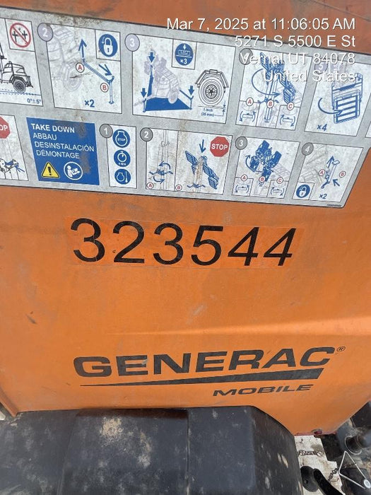 2023 Generac MLT2 Diesel, Flex Switch 120V Input, Powerzone Controller, (4) 320W LED Lights, 4kW Generator, 39.9 Gal Fuel Tank, 2" Ball, T3