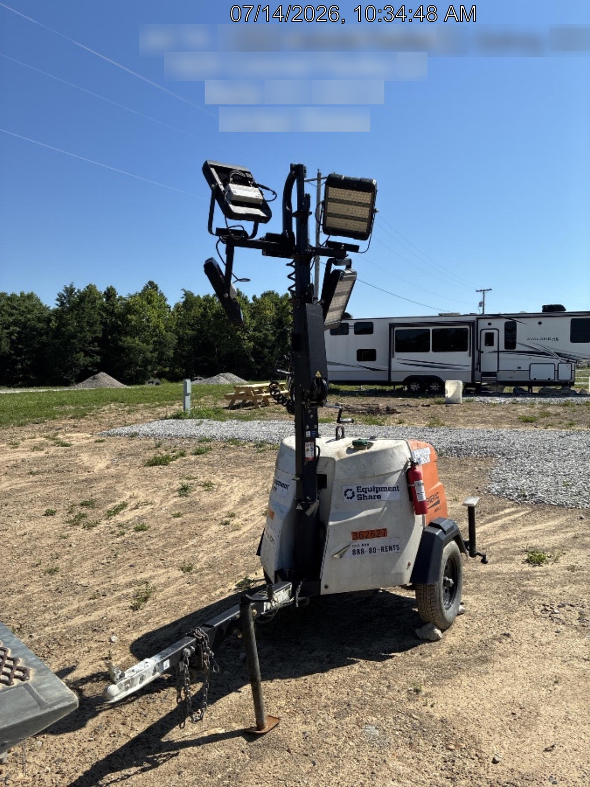 2023 Generac MLT2 Diesel, Flex Switch 120V Input, Powerzone Controller, 
(4) 320W LED Lights, 4kW Generator, 39.9 Gal Fuel Tank, 2" Ball, T3