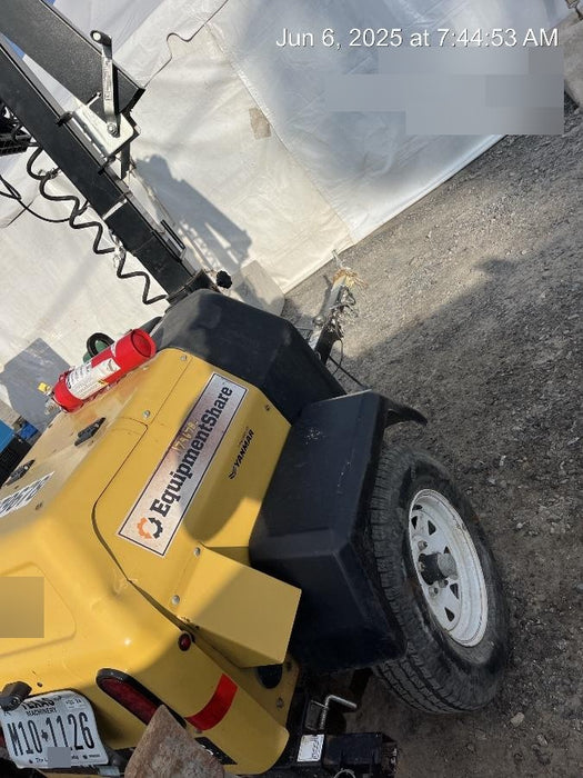 Allmand NLV3GR (4) LED Light Fixture 350W, 23' Vertical Mast, 3kW Prime, Towable, Deep Sea L401, Leveling Jacks, Yanmar T4F 5.8hp