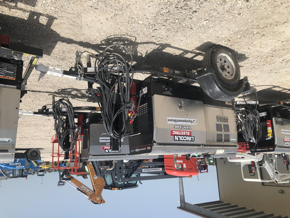 2019 Lincoln Electric Vantage 322 Ready-Pak 3, Two Wheel Trailer, Fender and Light Kit, Cable Rack