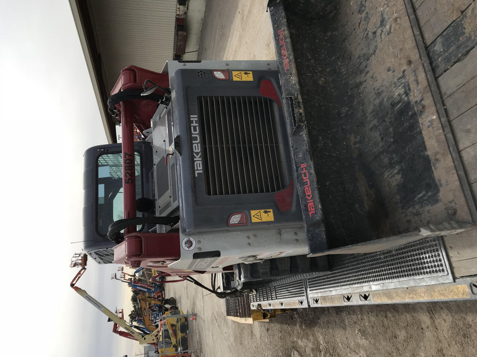 2019 Takeuchi TL12V2C ROPS/FOPS Cab, Heat/AC, Defroster, Rubber Tracks, Back-up Alarm, Front & Rear Working Lights, Auxiliary Hydraulics, Two-Speed Travel, Electronic Monitoring System, Hydraulic Universal Quick Hitch w/80" HD Dirt Bucket with 9 Teeth 24.0 cu.ft. Capacity