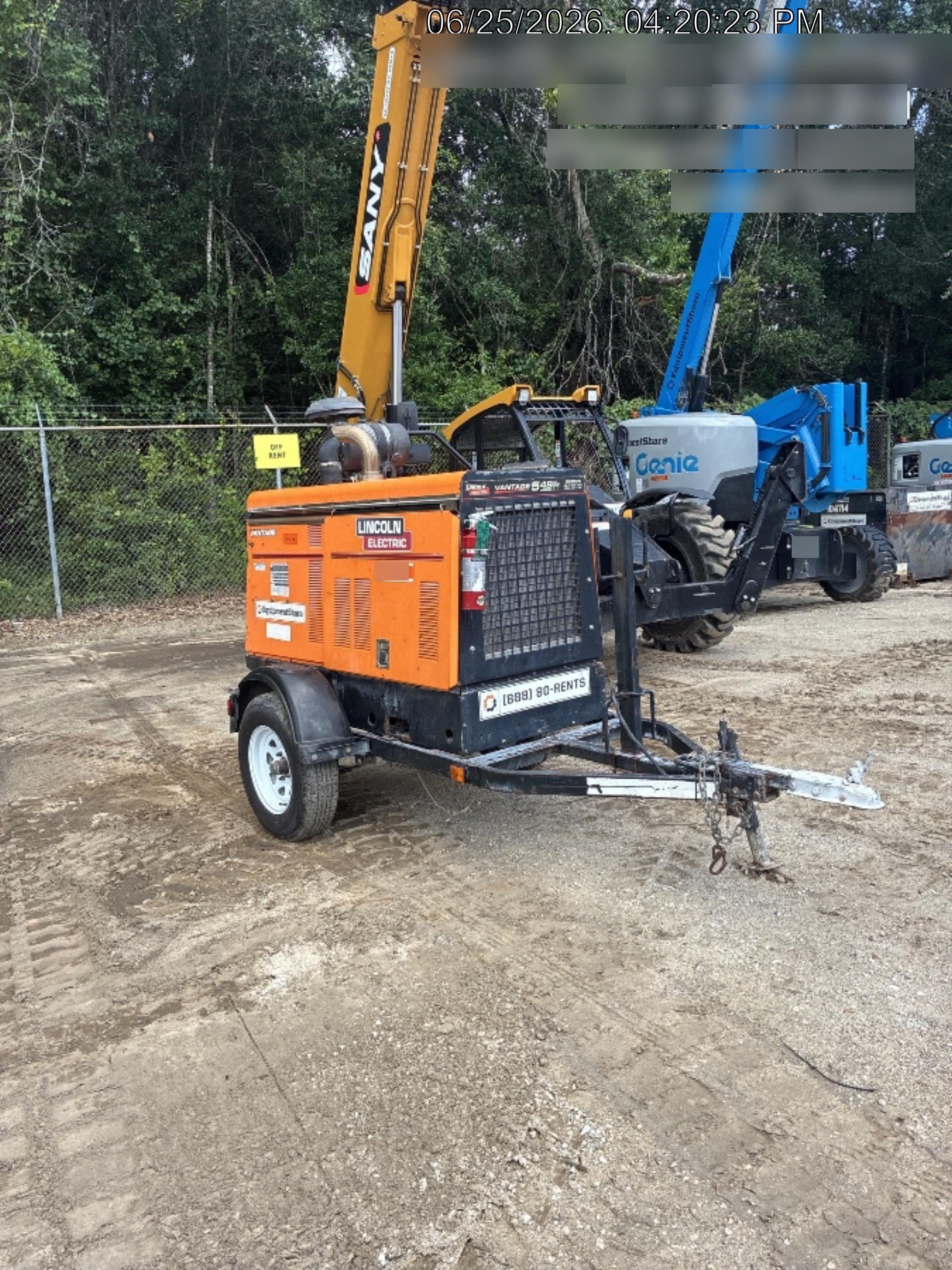 2021 Lincoln Electric Vantage 549X Ready Pak 3, ORANGE (includes trailer, cable rack, fender light kit)