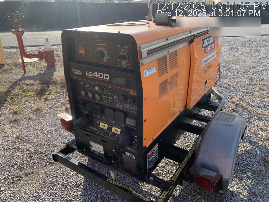 2022 Lincoln Electric LE400 Kubota V1505, Trlr, Cable Rack, Light Kit, ES Decals, T3