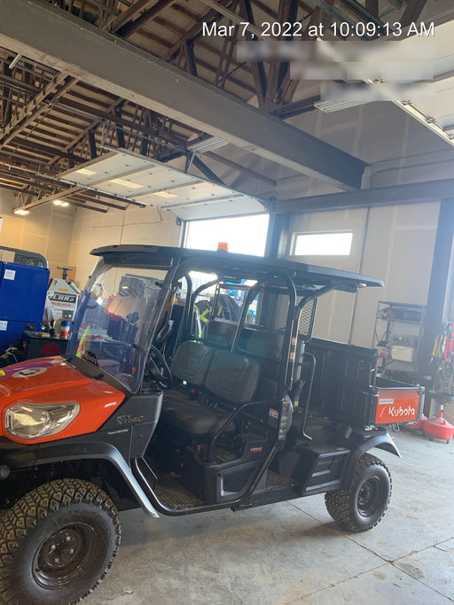 2022 Kubota RTV-X1140W-H Plastic Canopy, Windshield Acrylic Clear, LED Strobe Light, Wire Harness Kit, Back up Alarm