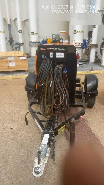 2021 Lincoln Electric Vantage 322 Vantage 322 Ready Pak 3 w/ Decals, ORANGE (includes trailer, cable rack, fender light kit) NO Telematics