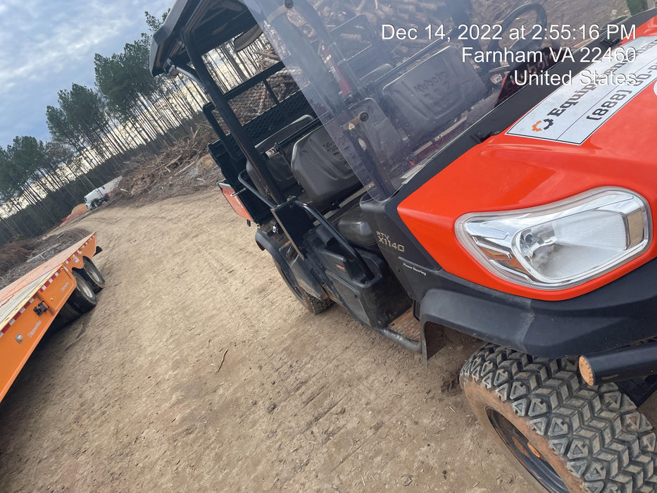 2021 Kubota RTV-X1140W-H Plastic Canopy, Windshield Acrylic Clear, LED Strobe Light, Wire Harness Kit, Back up Alarm