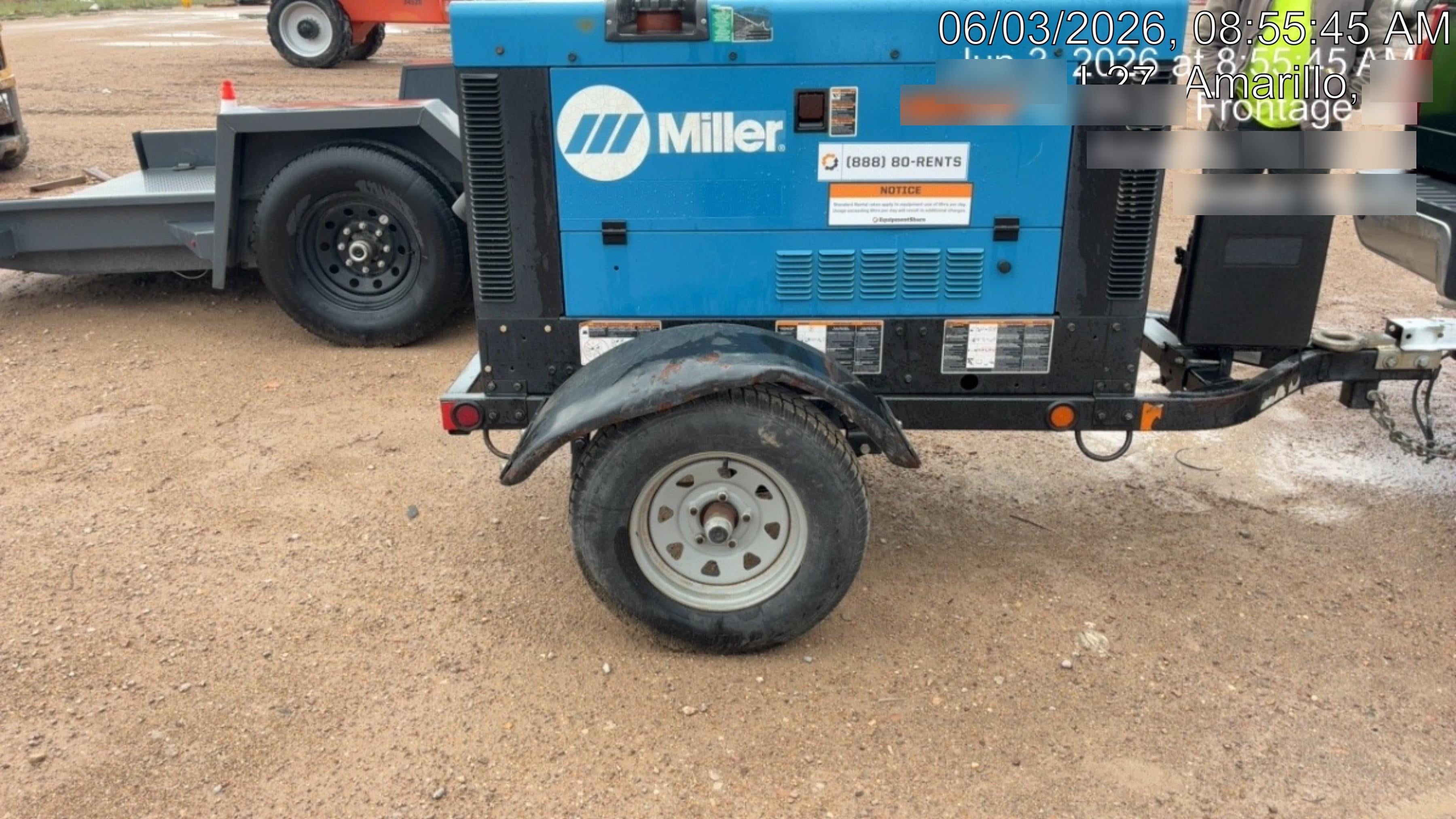 2020 Miller Electric BIG BLUE 400 Trailer Mounted Welder