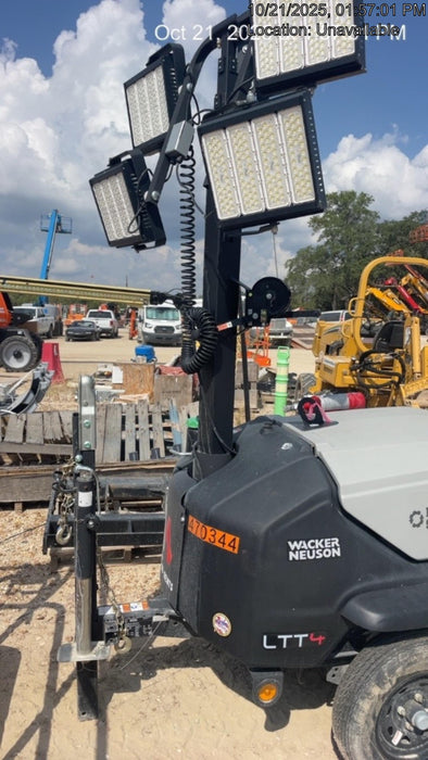 2024 Wacker Neuson LTT4 Diesel, Kohler KDW702, Deep Sea Controller, Auto Start, LED 320W, Bypass Outlet, T3