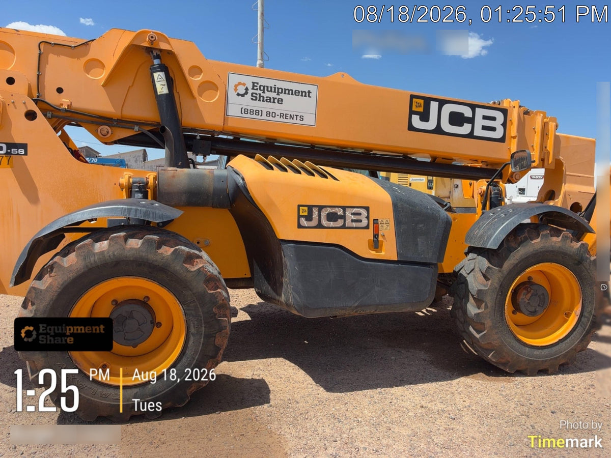 2019 JCB 510-56 74 HP w/CAB/HVAC, Beacon, Worklights, Aux Hydraulics, Foam Filled Tires w/60" Carriage/Forks