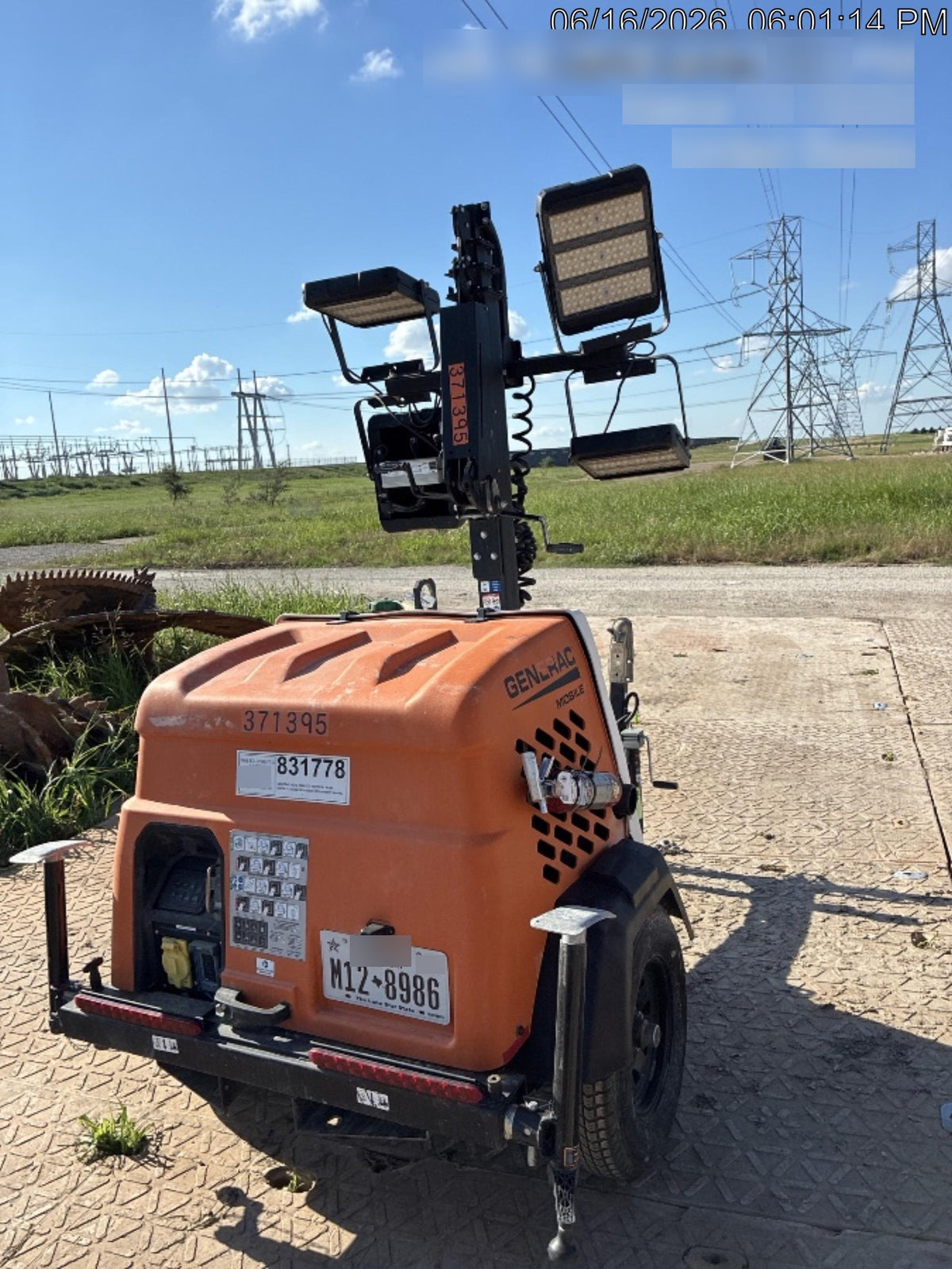 2024 Generac MLT2 Diesel, Flex Switch 120V Input, Powerzone Controller, 
(4) 320W LED Lights, 4kW Generator, 39.9 Gal Fuel Tank, 2" Ball, T3