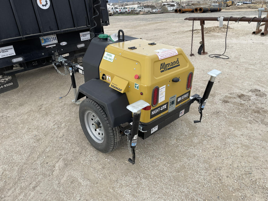 2022 Allmand NLV3GR (4) LED Light Fixture 350W, 23' Vertical Mast, 3kW Prime, Towable, ES Decals, T3