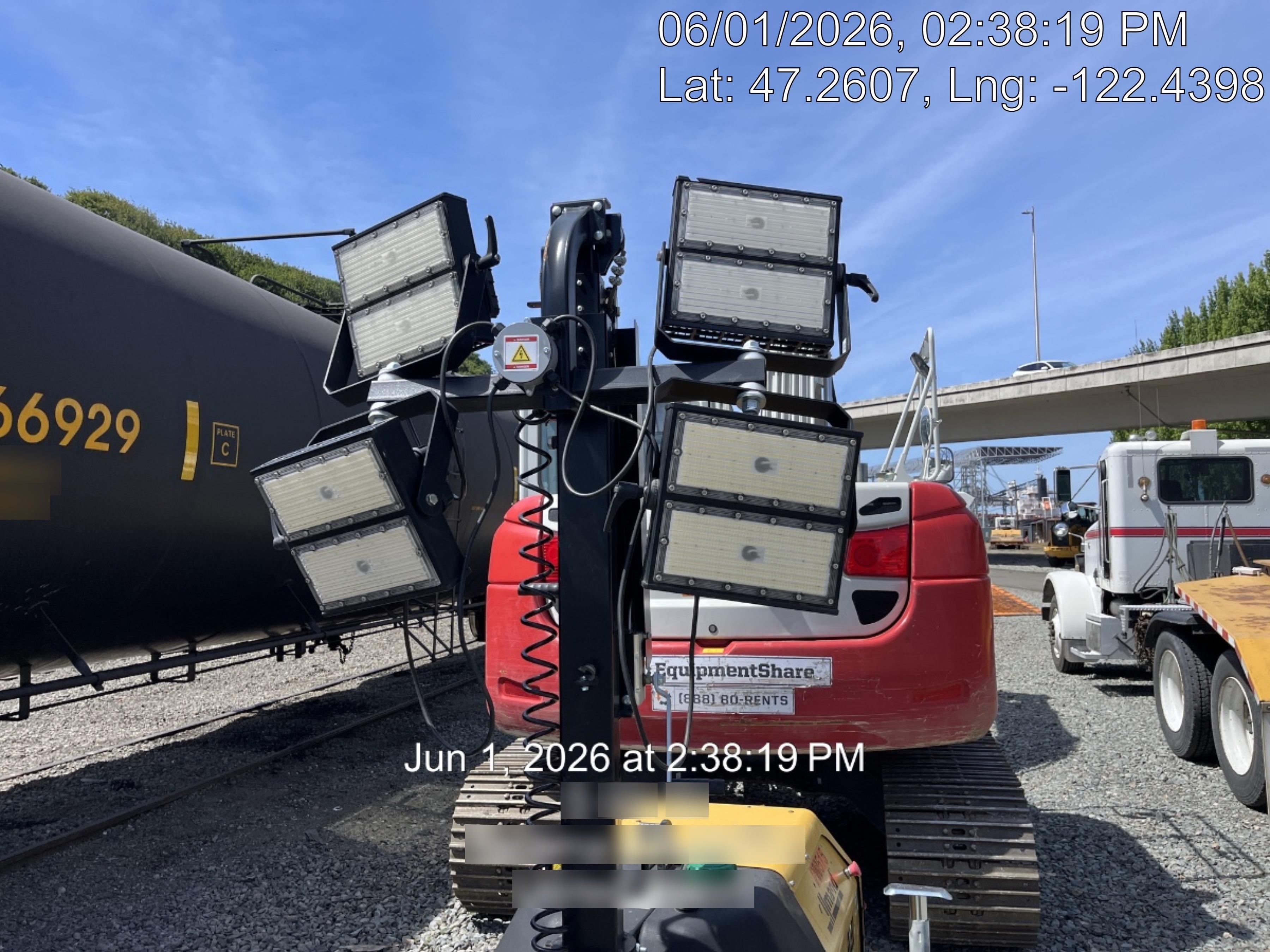 2022 Allmand NLV3GR (4) LED Light Fixture 350W, 23' Vertical Mast, 3kW Prime, Towable, Deep Sea L401, Leveling Jacks, Yanmar T4F 5.8hp