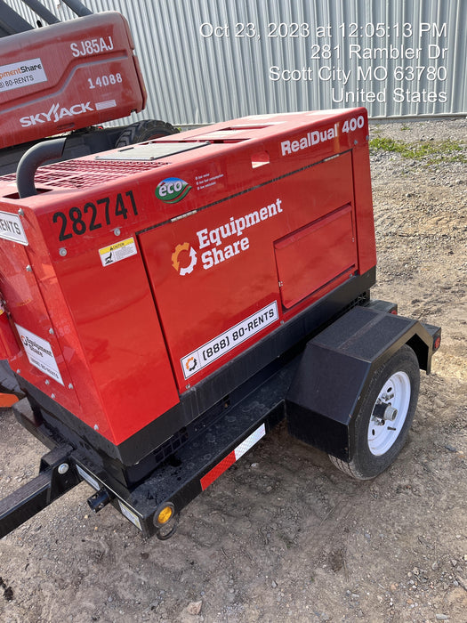 2022 Shindaiwa DGW400MDL Kubota D902 Engine, 23 HP, Dual Op Welder, Wire, Arc, Droop Stick, Tig, and CC Stick Functionality, Simulphase, 3 Phase and 1 Phase Gen Output, Single Axle NB Trlr, Slr Trckl Chrg 12V 12W, Fire Ext