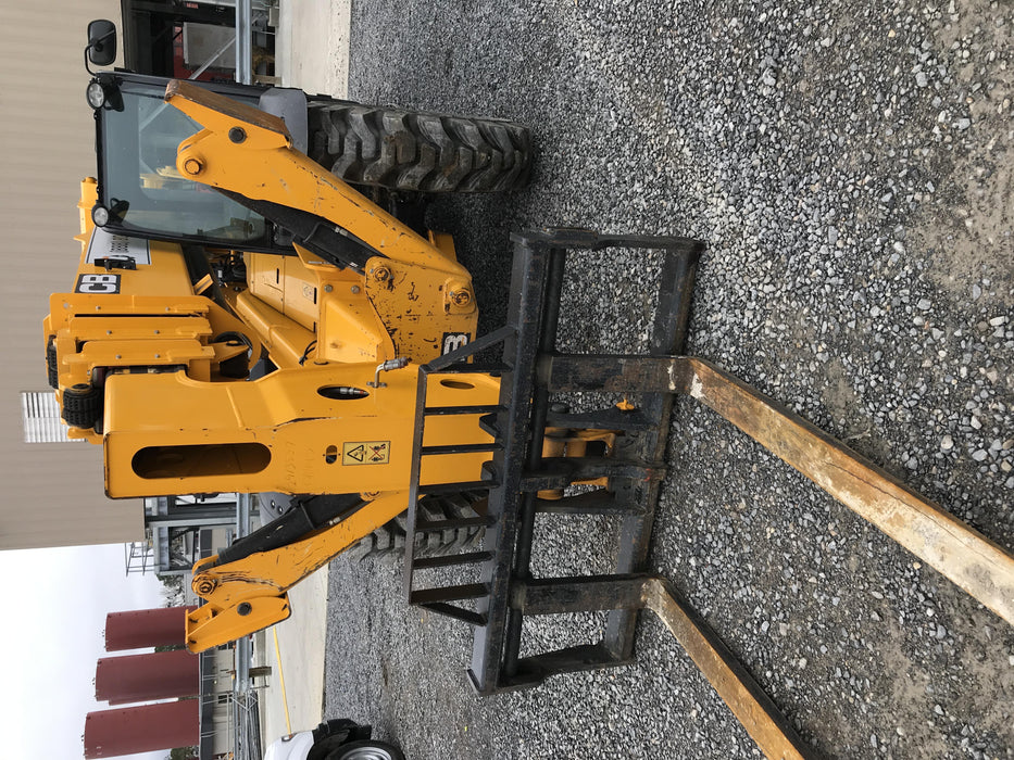 2019 JCB 510-56 Enclosed Cab, 74 HP, Solid Tires, Worklights, Beacon, Aux Hydraulics, Lifting Eye w/66" Carriage/60" Forks