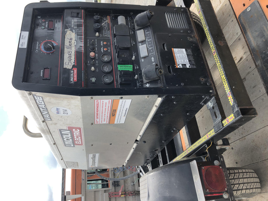 2019 Lincoln Electric Vantage 322 Welder Ready-Pak 3, Two wheel trailer, Fender and Light kit, Cable Rack