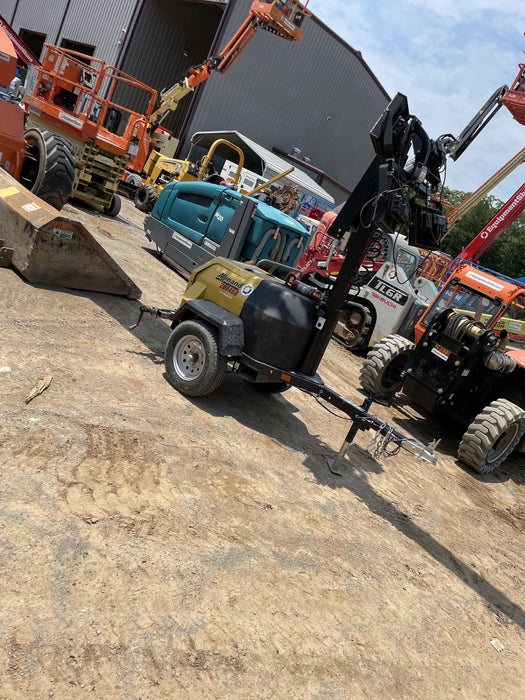 2022 Allmand NLV3GR (4) LED Light Fixture 350W, 23' Vertical Mast, 3kW Prime, Towable, Deep Sea L401, Leveling Jacks, Yanmar T4F 5.8hp