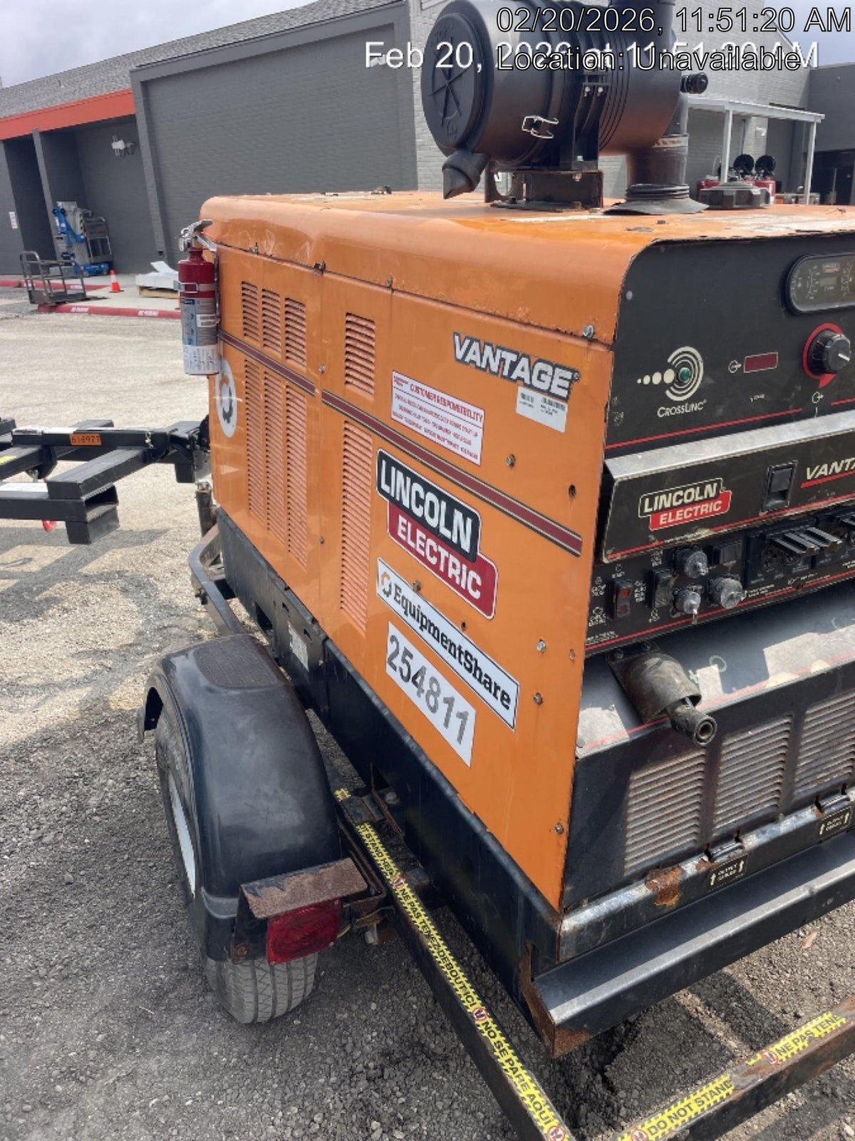 2022 Lincoln Electric Vantage 549X Crosslink Technology, Trailer Mounted