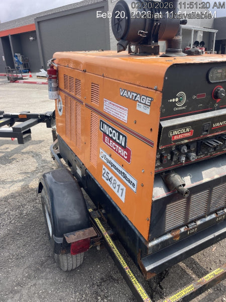 2022 Lincoln Electric Vantage 549X Crosslink Technology, Trailer Mounted
