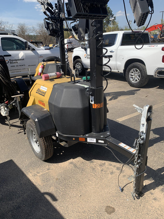 2021 Allmand NLV3GR (4) LED Light Fixture 350W, 23' Vertical Mast, 3kW Prime, Towable, Deep Sea L401, Leveling Jacks, Yanmar T4F 5.8hp