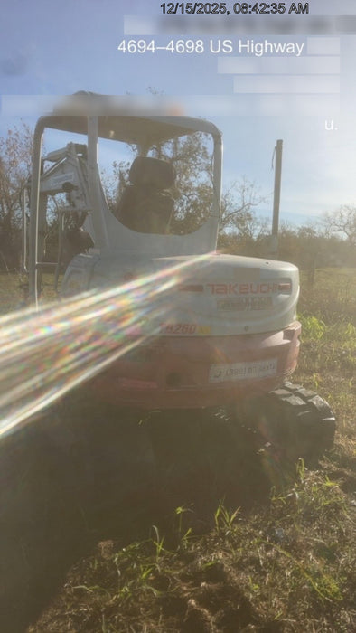2019 Takeuchi TB260 Canopy w/Rubber Tracks, Auxiliary Hydraulics, Standard Blade, Manual QC