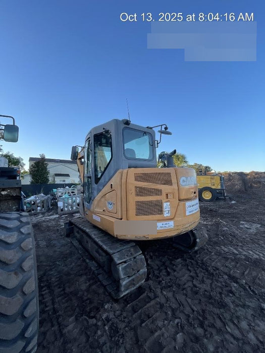 2015 Case CX80C CLOSED CAB, A/C,RUBBER TRACKS PADS,7'-2" ARM,THUMB