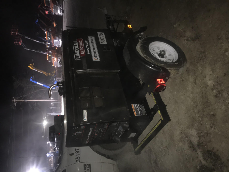 2019 Lincoln Electric Vantage 322 Welder Ready-Pak 3, Two wheel trailer, Fender and Light kit, Cable Rack