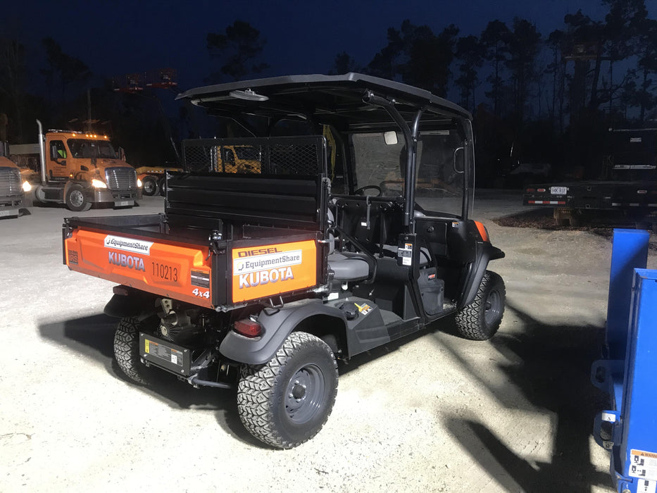 Kubota RTV-X1140W-H Canopy, 4-Seater, Diesel, Windshield Acrylic Clear, Strobe Light, Backup Alarm
