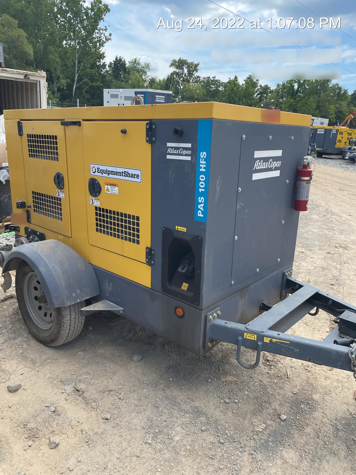 2020 ATLAS COPCO PAS 100 HF CS Enclosed