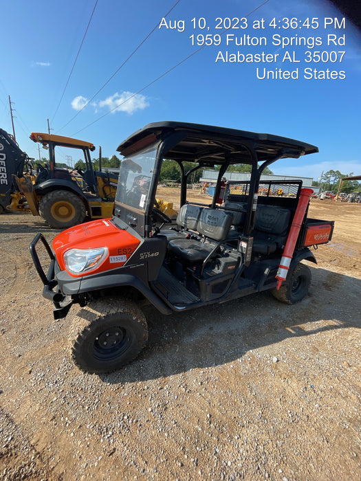 2020 Kubota RTV-X1140WL-H 4 Passenger cart with Plastic canopy, windshield, strobe light, harness, and backup alarm