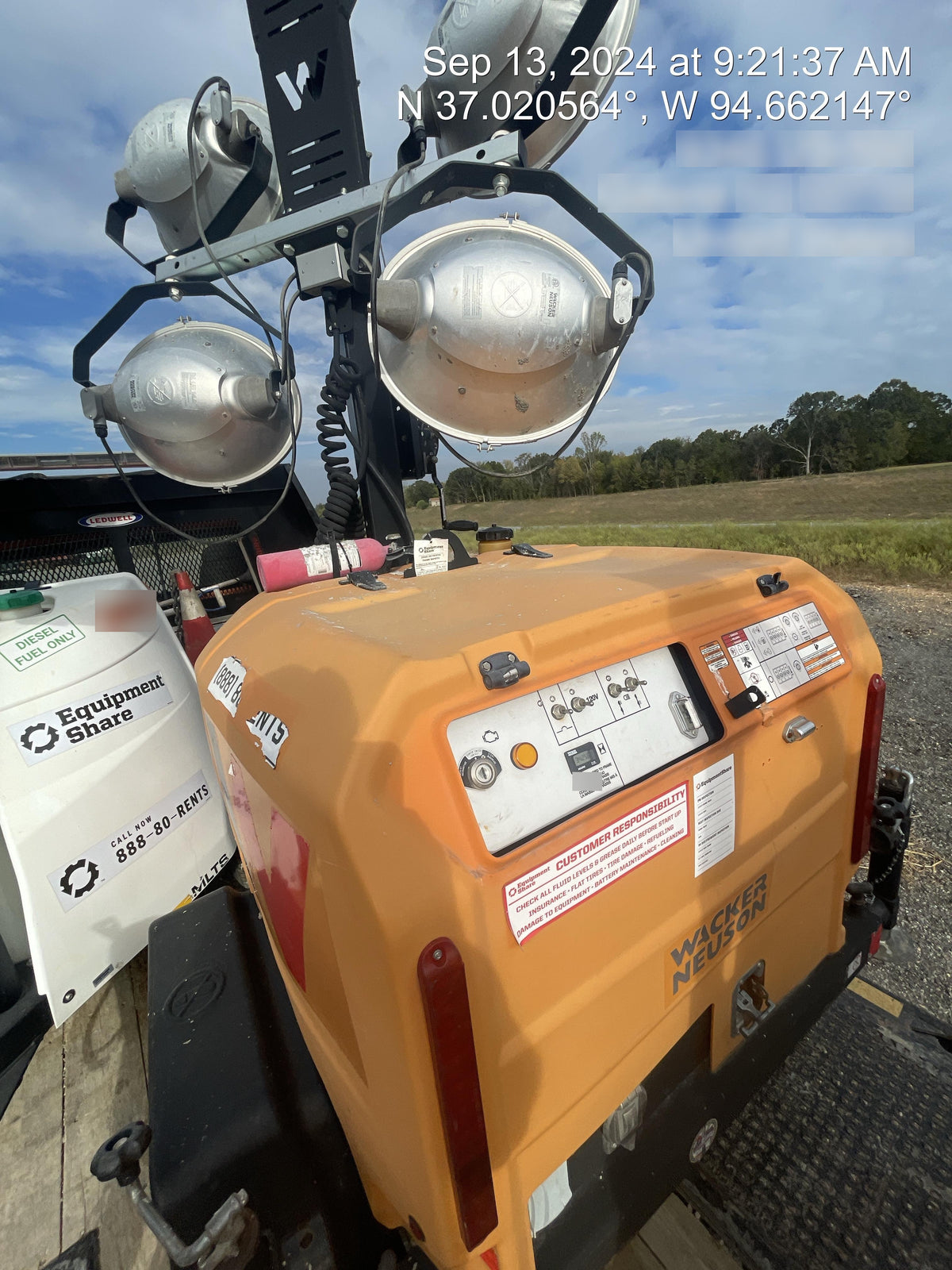 2023 Generac MLT2 Diesel, Flex Switch 120V Input, Powerzone Controller, (4) 320W LED Lights, 4kW Generator, 39.9 Gal Fuel Tank, 2" Ball, T3