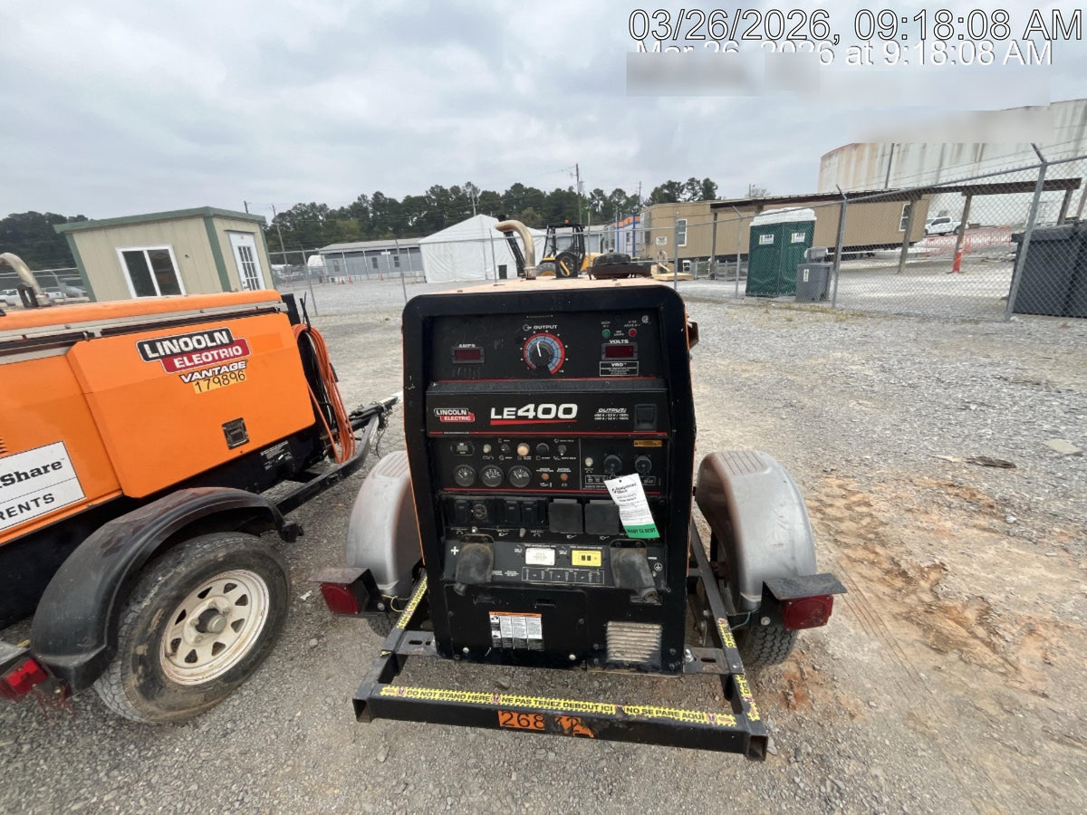 2022 Lincoln Electric LE400 Kubota V1505, Trlr, Cable Rack, Light Kit, ES Decals, T3