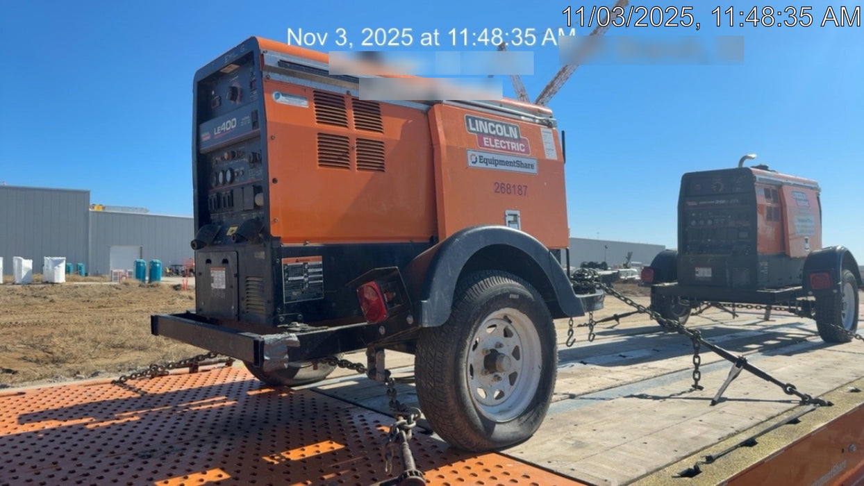 2022 Lincoln Electric LE400 Kubota V1505, Trlr, Cable Rack, Light Kit, ES Decals, T3