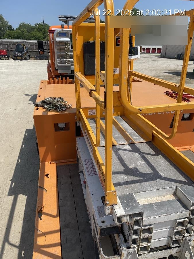 Custom Equipment HB-1430 <ul>
 <li>Hy-Brid Scissor Lift</li>
  <li>Platform capacity up to 670 lbs.</li>
  <li>Working height up to 20 ft</li>
  <li>Weighs under 1,700 lbs.</li>
  <li>Non-marking wheels </li>
</ul>